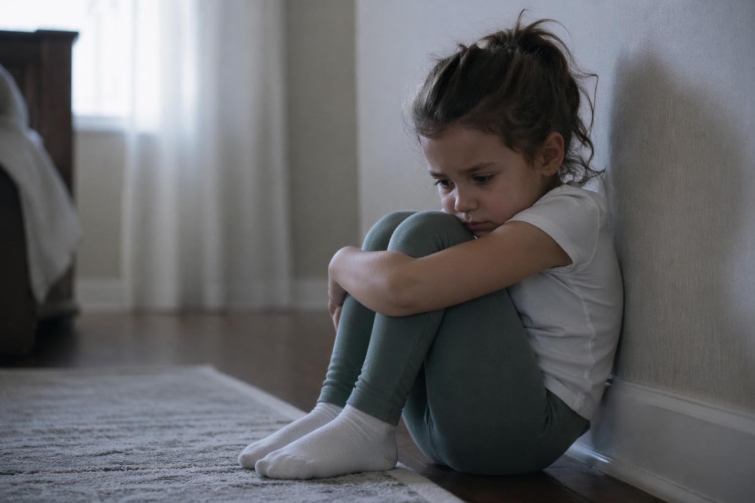 dete tuzno sedi samo, povuceno dete, emocije kod dece, roditelji i deca, laganica, laganica.rs