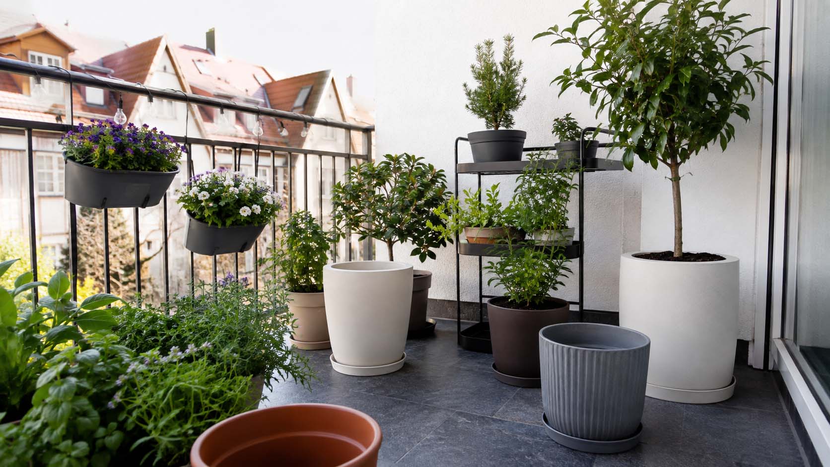 balkon za biljke, biljke na balkonu, nega biljaka, saksije, laganica, laganica.rs