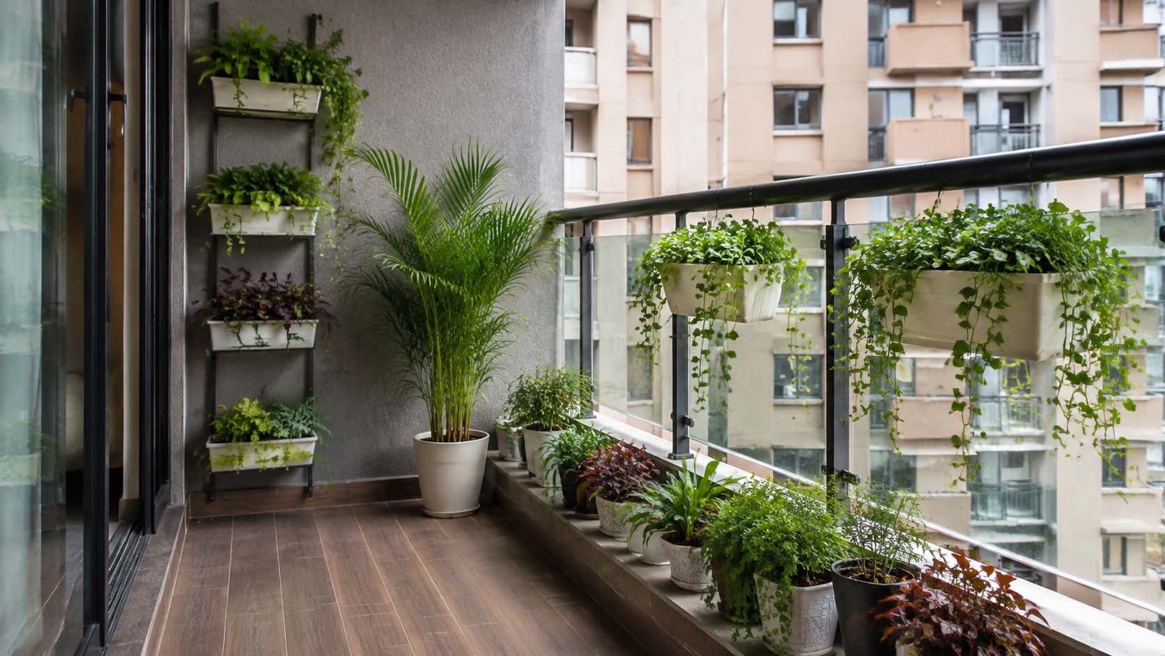 balkon, saksije, biljke na balkonu, organizacija prostora, bašta i biljke