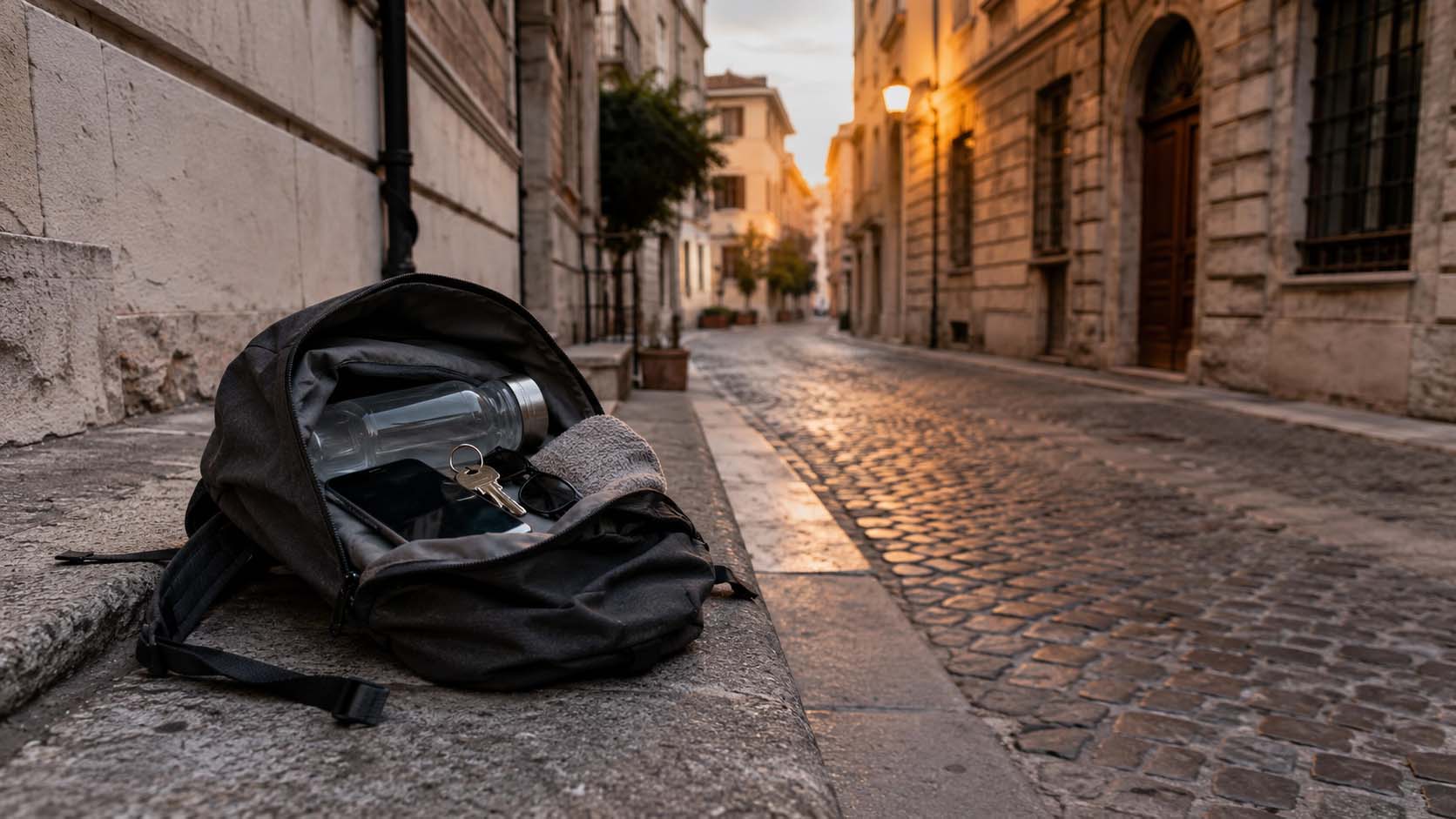 duža šetnja, gradska šetnja, šta poneti, lagan ranac, šetnja kroz grad, praktične stvari, organizacija ranca, laganica, laganica.rs