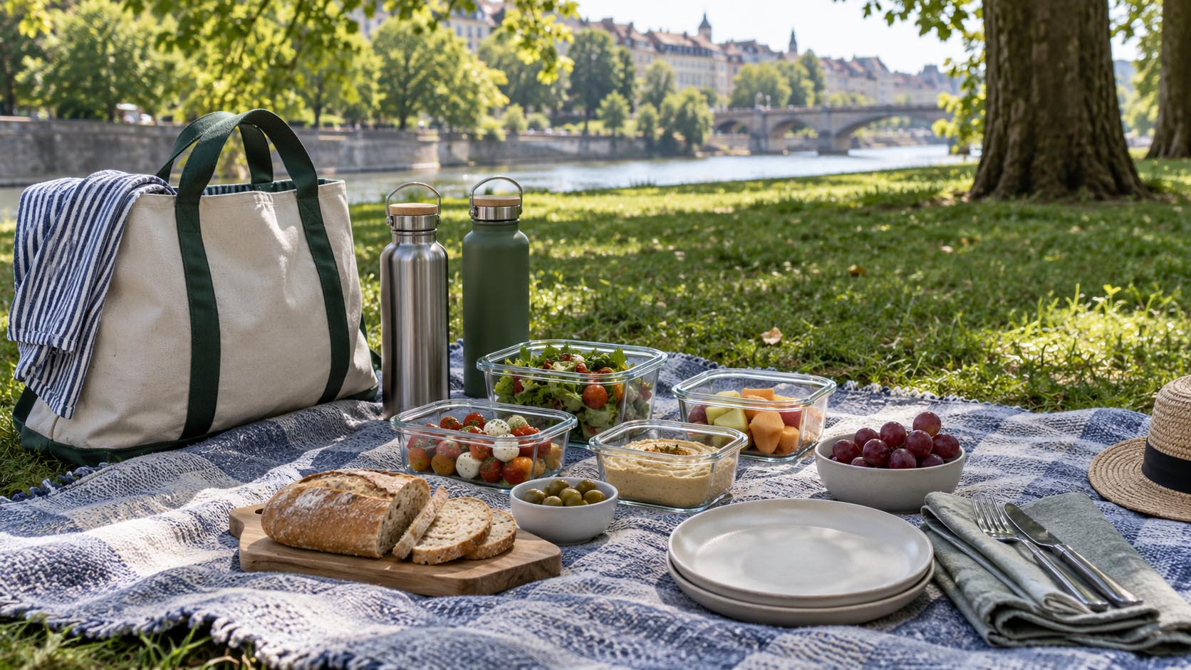 piknik, jednokratne stvari, višekratne posude, piknik oprema, platnene salvete