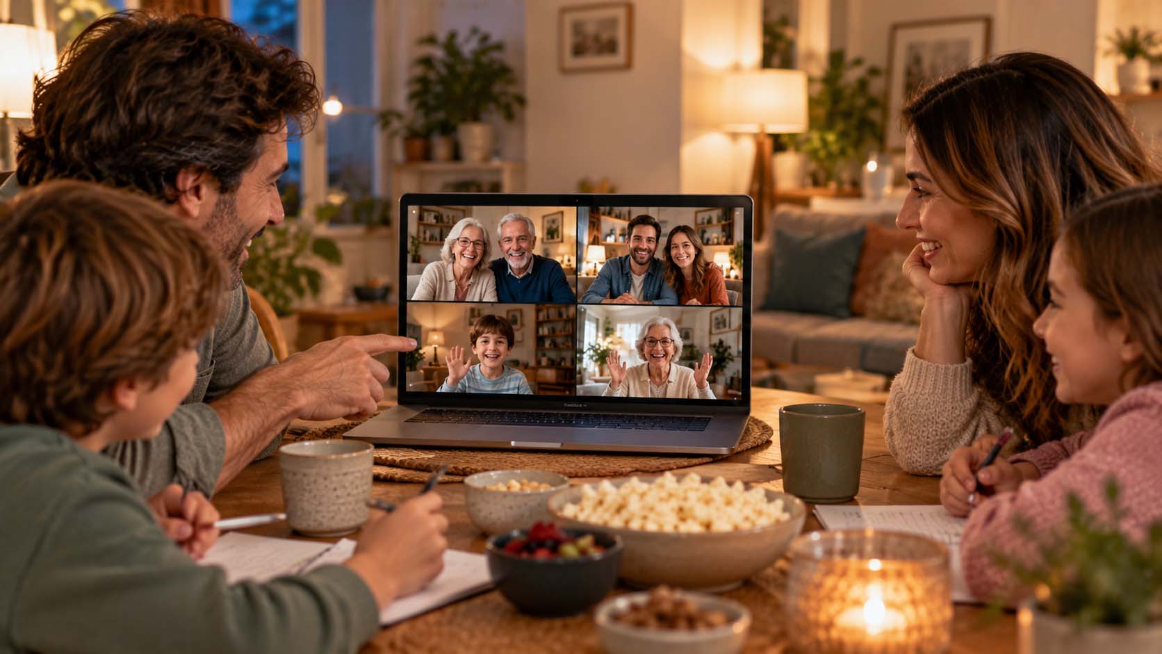 druženje preko video-poziva, porodica na daljinu, video-poziv, porodični kviz, porodične fotografije, zajedničko gledanje, porodično druženje, porodične tradicije, laganica, laganica.rs