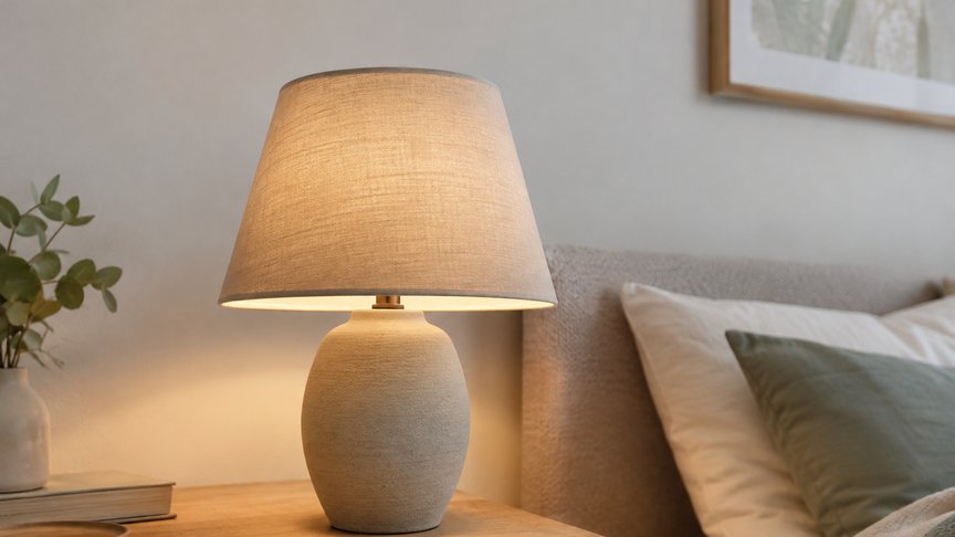 lampe za noćni sto, spavaća soba, noćna lampa, senka za lampu, sijalica, prigušivanje svetla, čitanje u krevetu, noćno svetlo, laganica, laganica.rs, laganicars