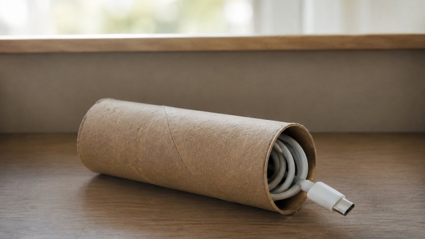 rolne od papirnih ubrusa, držači za kablove, fioka, organizacija kablova, kućni trikovi, reciklaža, papirni karton, kablovi, laganica, laganica.rs, laganicars